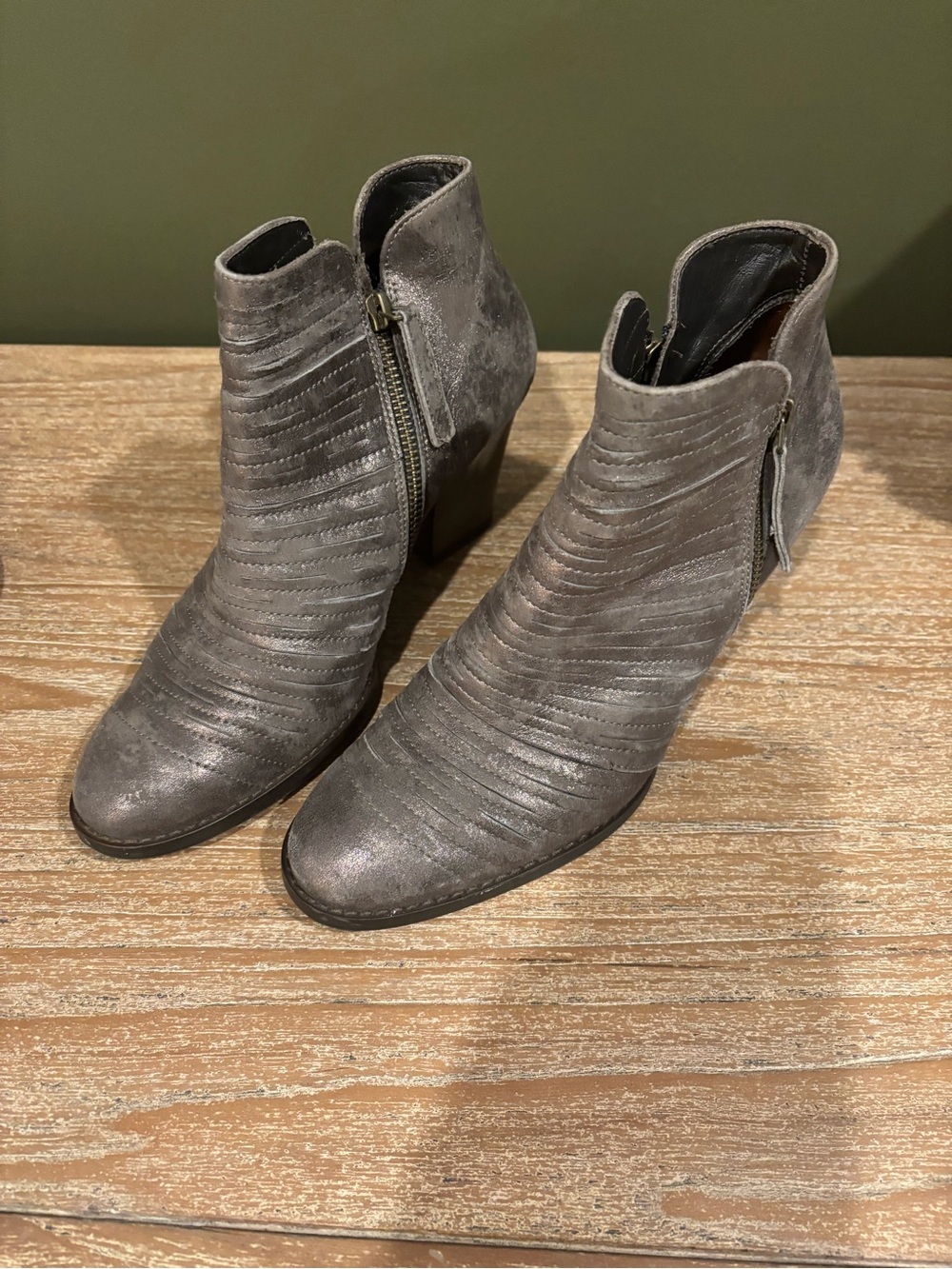 Paul Green Women's Gray Ankle Booties with Side Zip UK Size 5, US Size 8 - Picture 5 of 10